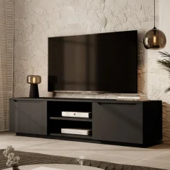 Fairmont - TV-Meubel - Mat zwart - 160 cm