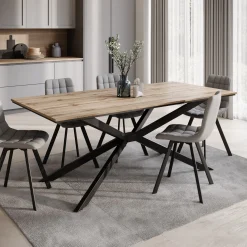 Faithley - Eetkamertafel - Eiken - 190x90x74 cm