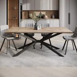 Faithley - Eetkamertafel - Eiken - 190x90x74 cm