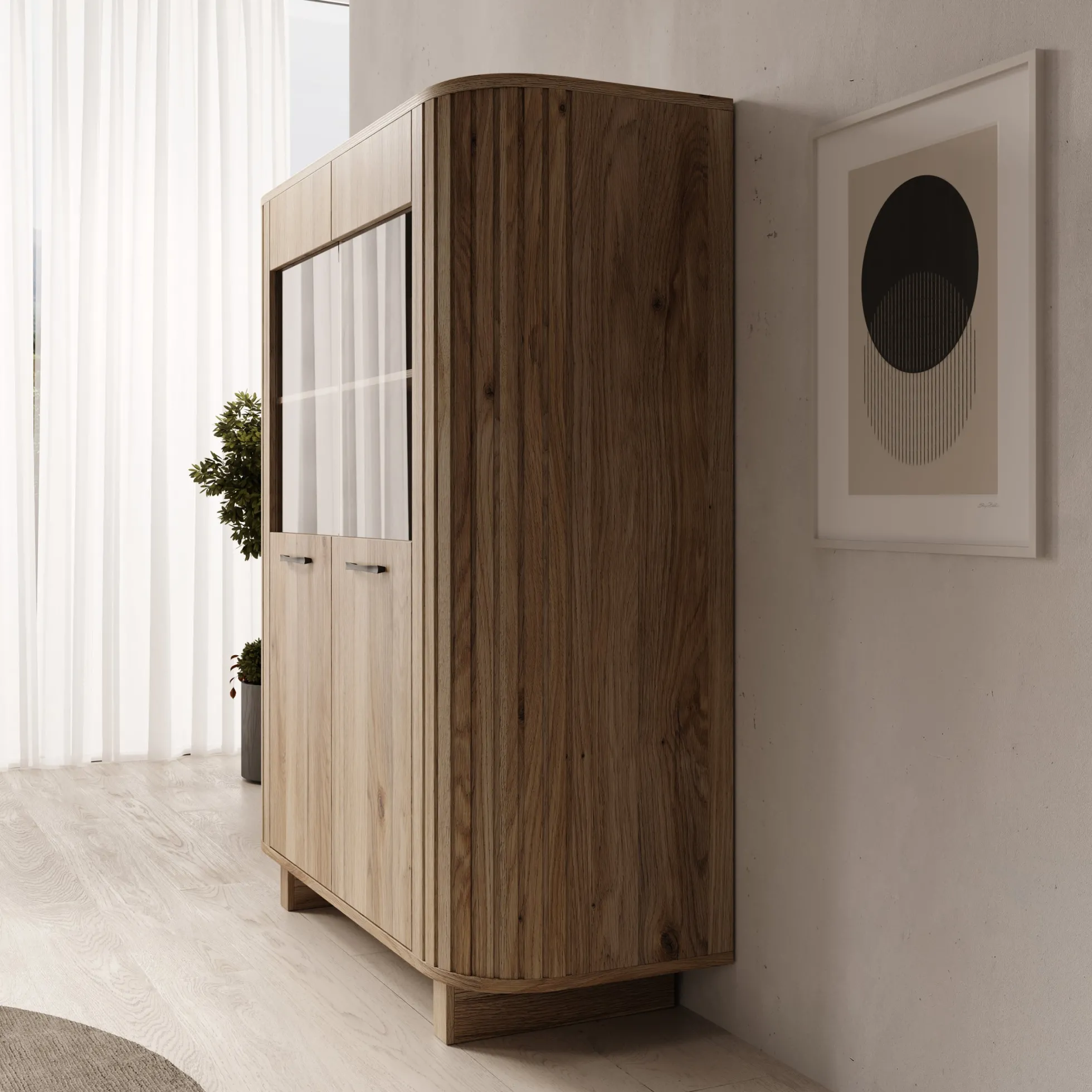 Falero - Buffetkast - Eiken - 135x50x162 cm