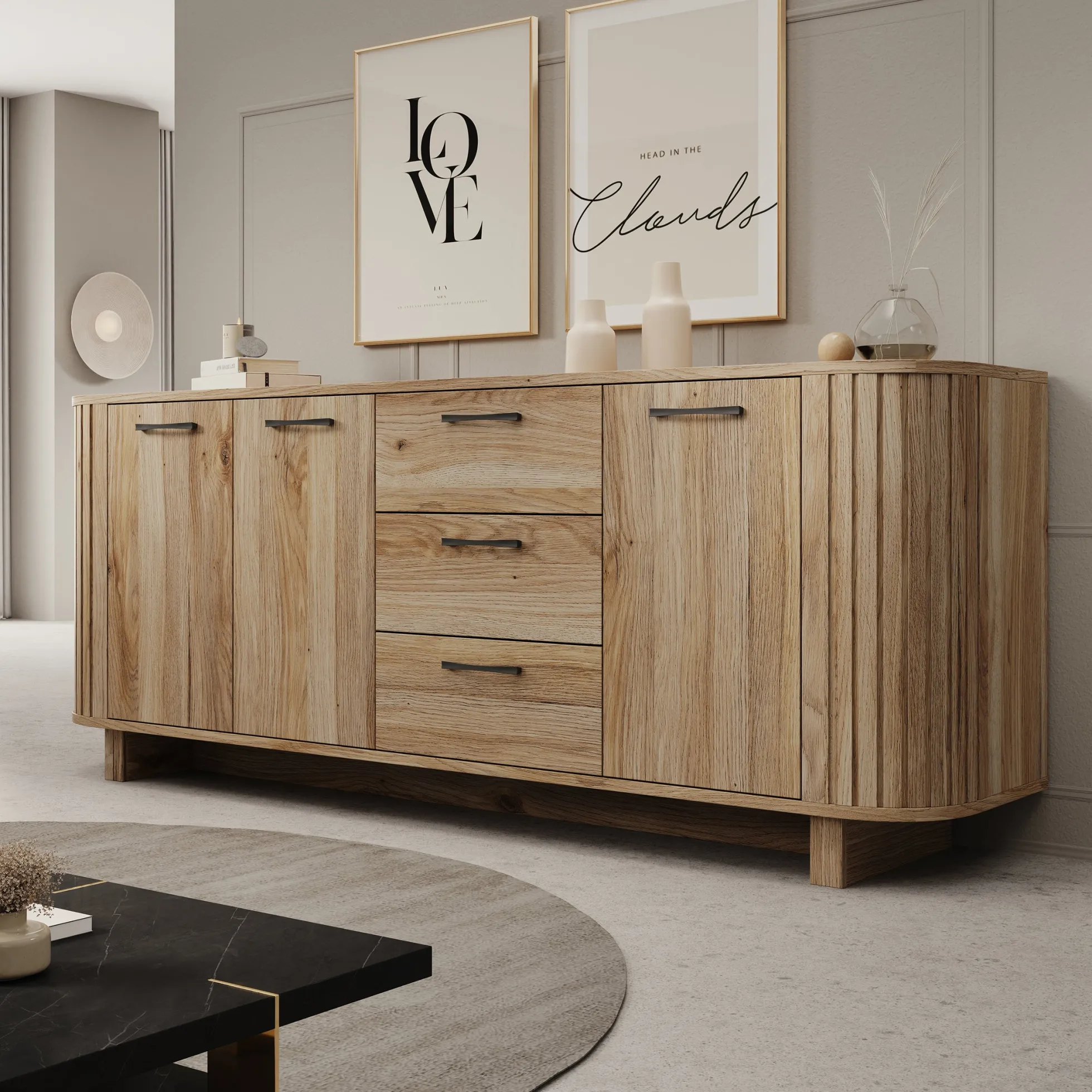 Falero - Dressoir - Eikenpatroon - 220x50x88 cm