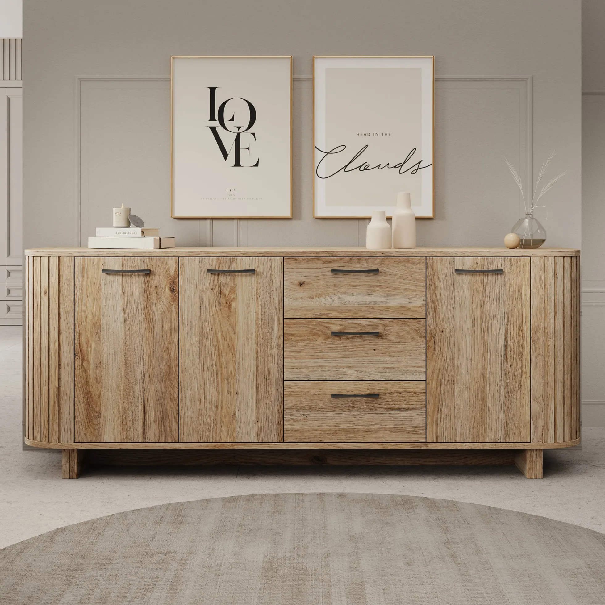 Falero - Dressoir - Eikenpatroon - 220x50x88 cm