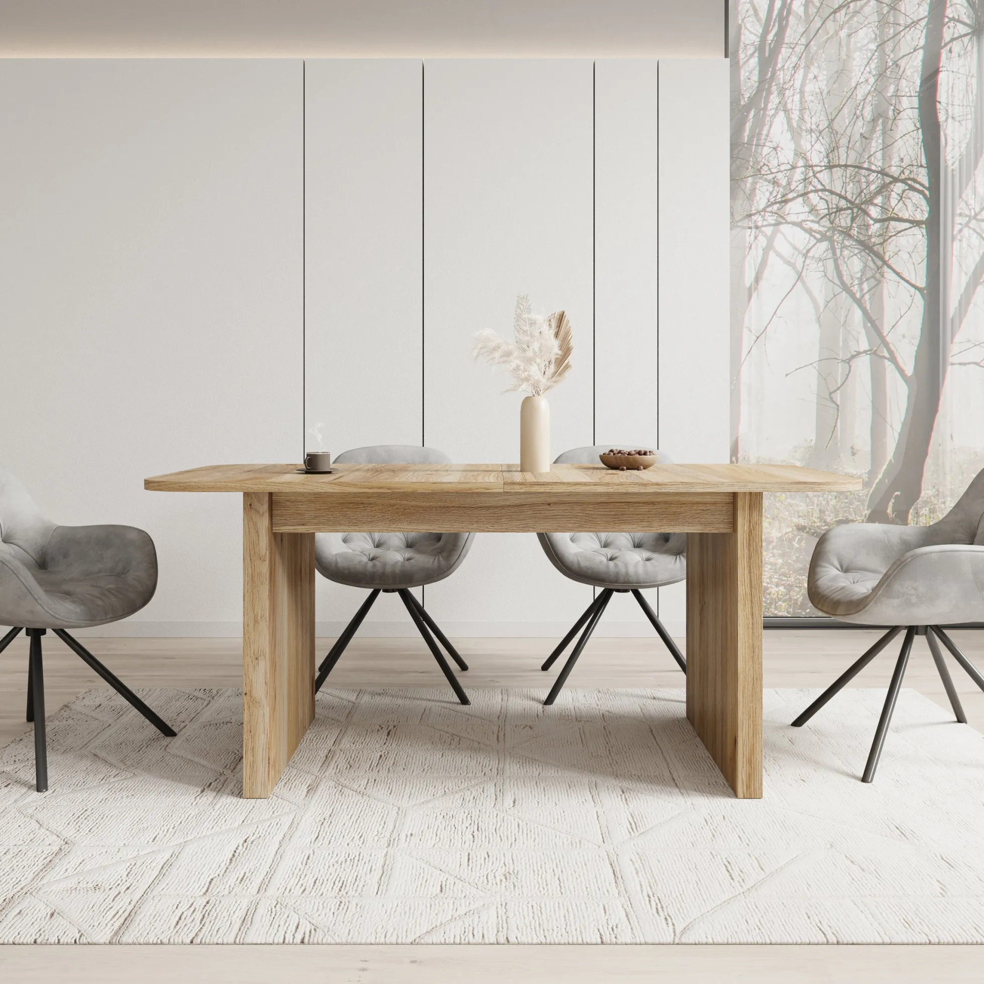 Falero - Eetkamertafel - Eiken - 180x90x77 cm