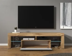 Fancy - TV-Meubel - Grijs/eiken - 140 cm