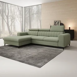Fanoe - Hoekbank 3-zits met chaise longue - Stof groen - Links