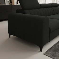 Fanoe - Hoekbank 3-zits met chaise longue - Stof zwart - Rechts