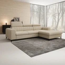 Fanoe - Hoekbank 3-zits met chaise longue - Stof beige - Rechts
