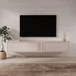 Fermano - TV-Meubel - Beige - 190x31x30 cm