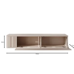 Fermano - TV-Meubel - Beige - 150x31x30 cm