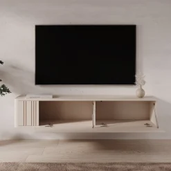 Fermano - TV-Meubel - Beige - 150x31x30 cm