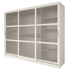 Fessaro - Kledingkast - Wit - 250x62x200 cm