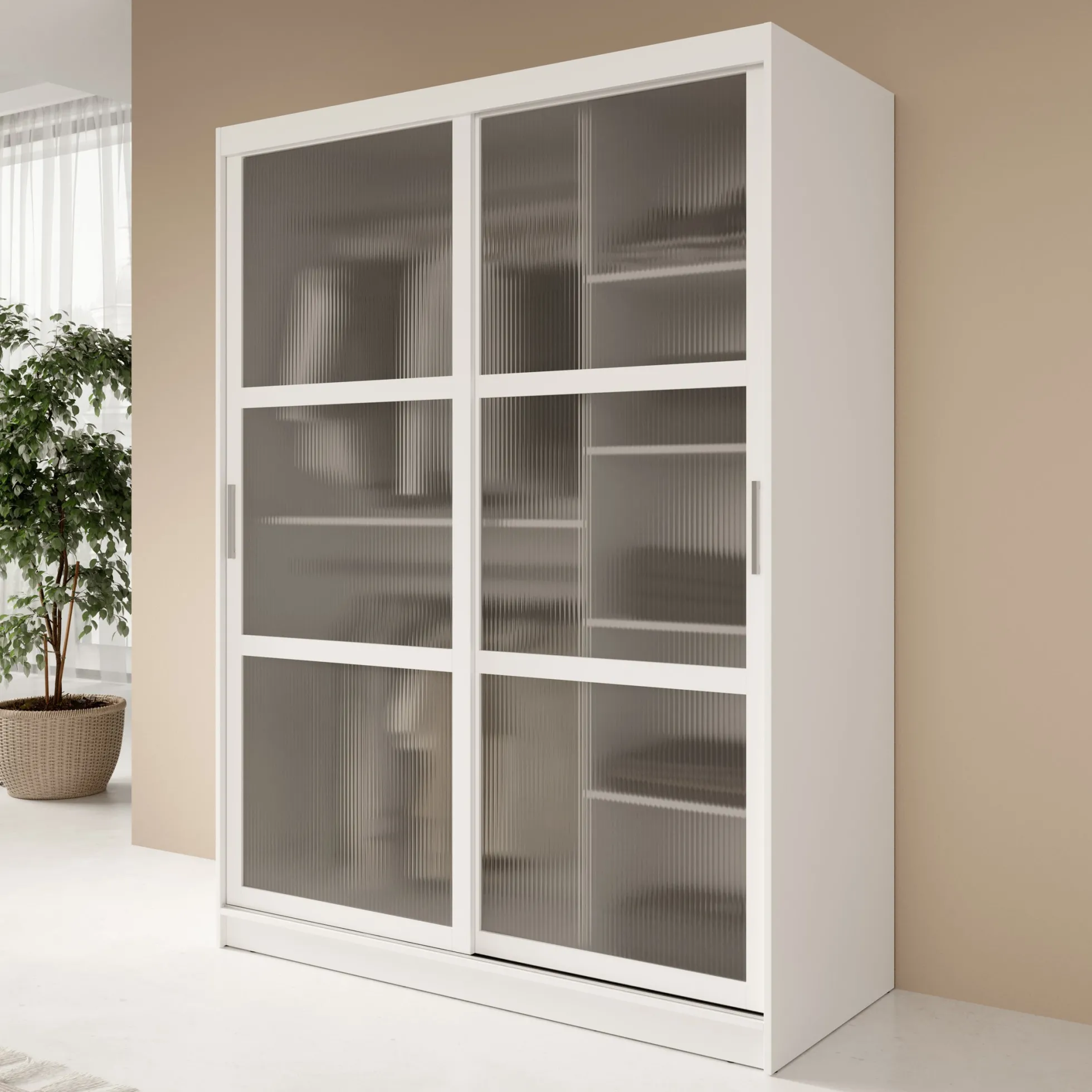 Fessaro - Kledingkast - Wit - 150x62x200 cm