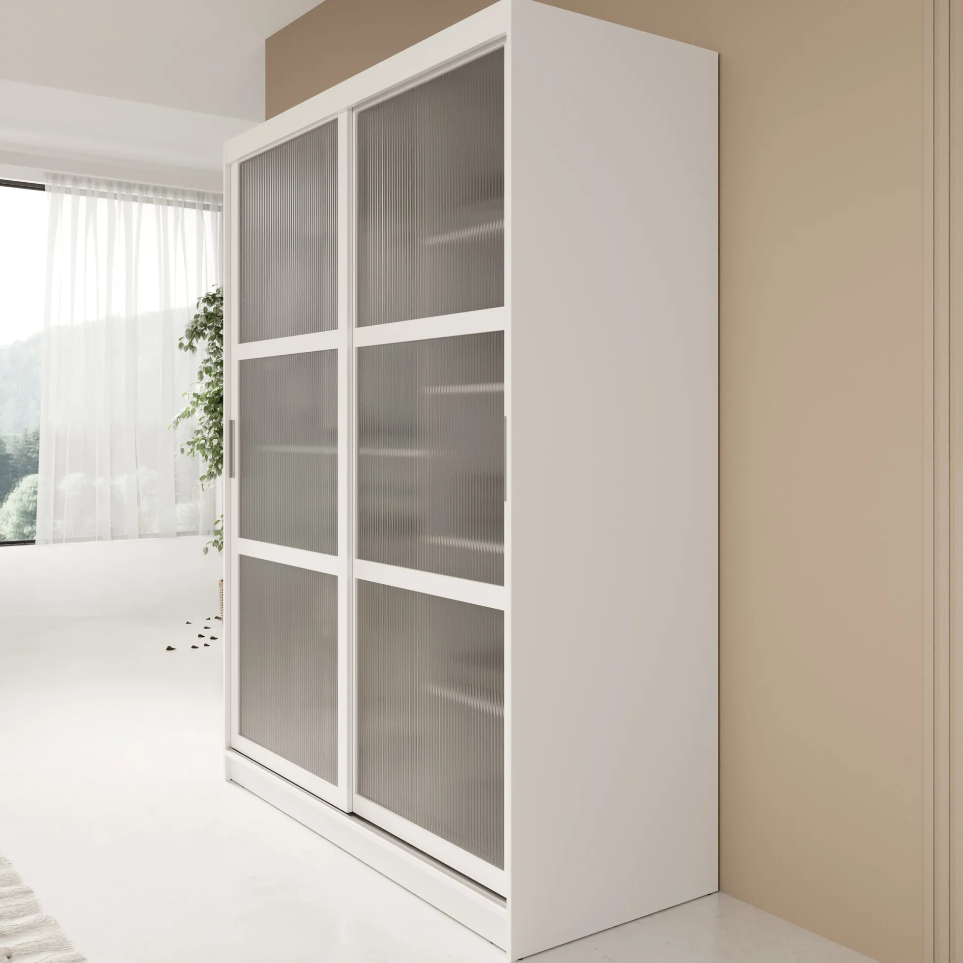 Fessaro - Kledingkast - Wit - 150x62x200 cm