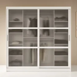 Fessaro - Kledingkast - Wit - 200x62x200 cm