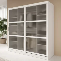 Fessaro - Kledingkast - Wit - 200x62x200 cm