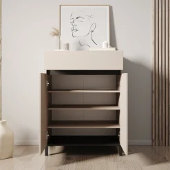 Finta - Schoenenkast - Beige - 80x40x110 cm
