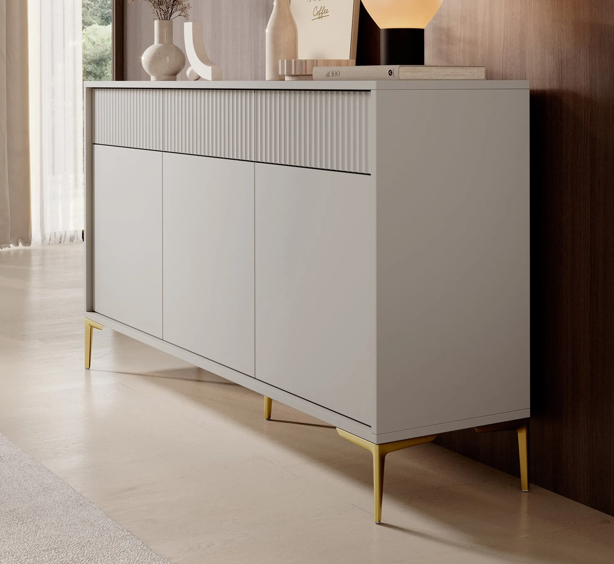 Five - Dressoir - Beige - 152x38x84 cm