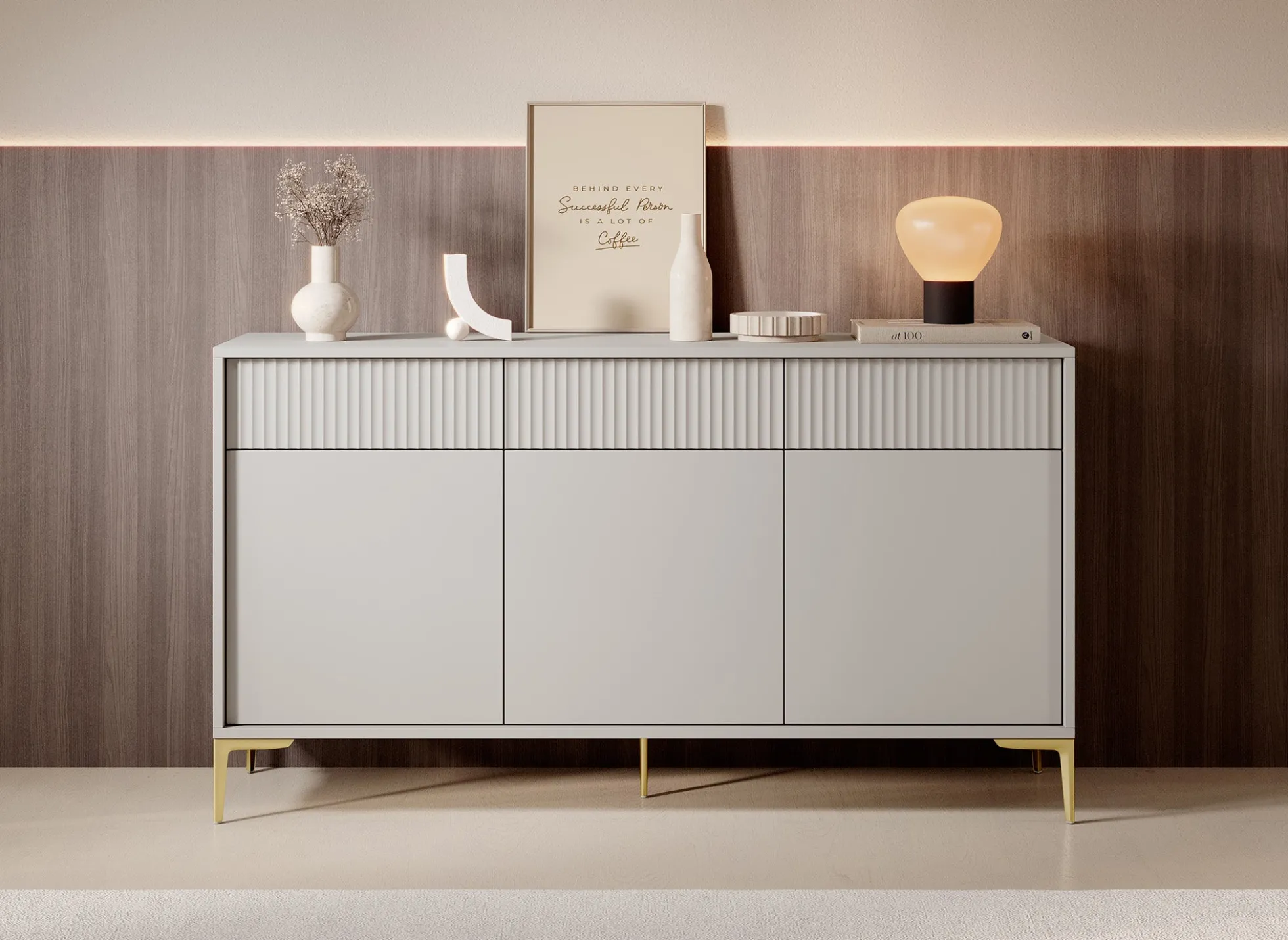 Five - Dressoir - Beige - 152x38x84 cm