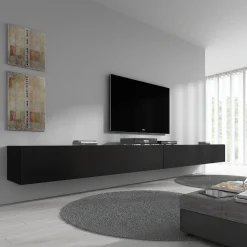 Flame - TV-Meubel - Mat zwart - 320 cm