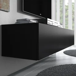 Flame - TV-Meubel - Mat zwart - 160 cm