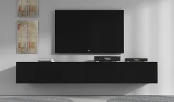 Flame - TV-Meubel - Mat zwart - 200 cm