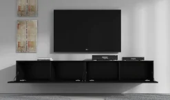 Flame - TV-Meubel - Mat zwart - 200 cm