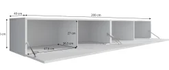 Flame - TV-Meubel - Mat zwart - 200 cm