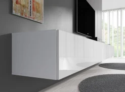Flame - TV-Meubel - Wit - 320 cm