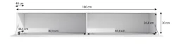 Flame XL - TV-Meubel - Mat zwart - 180 cm