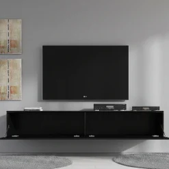 Flame XL - TV-Meubel - Mat zwart - 180 cm