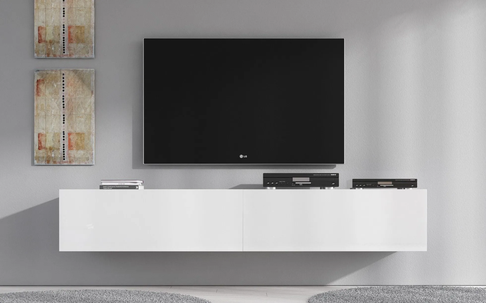 Flame XL - TV-Meubel - Wit - 180 cm