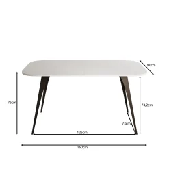 Flix - Eetkamertafel - Eiken - Uitschuifbaar - 160x90x76 cm