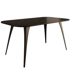 Flix - Eetkamertafel - Zwart marmerlook - Uitschuifbaar - 160x90x76 cm