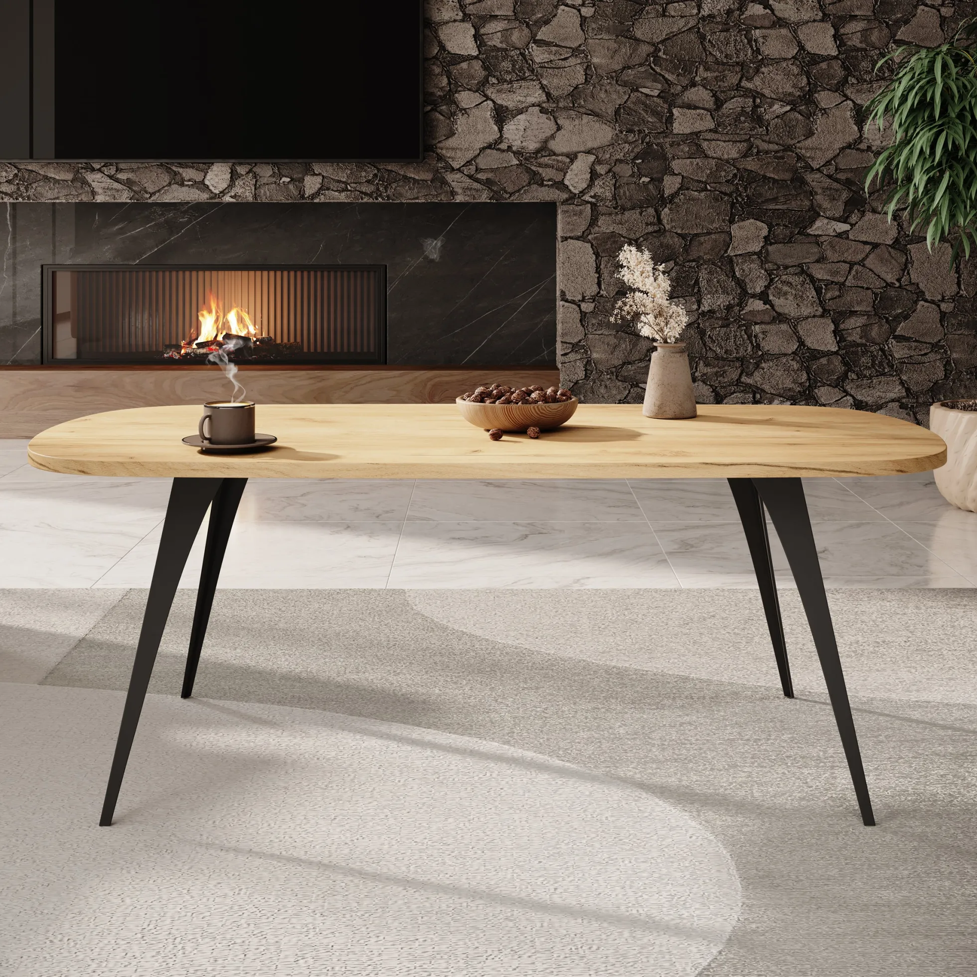Flix - Salontafel - Eiken - 120x60x45 cm