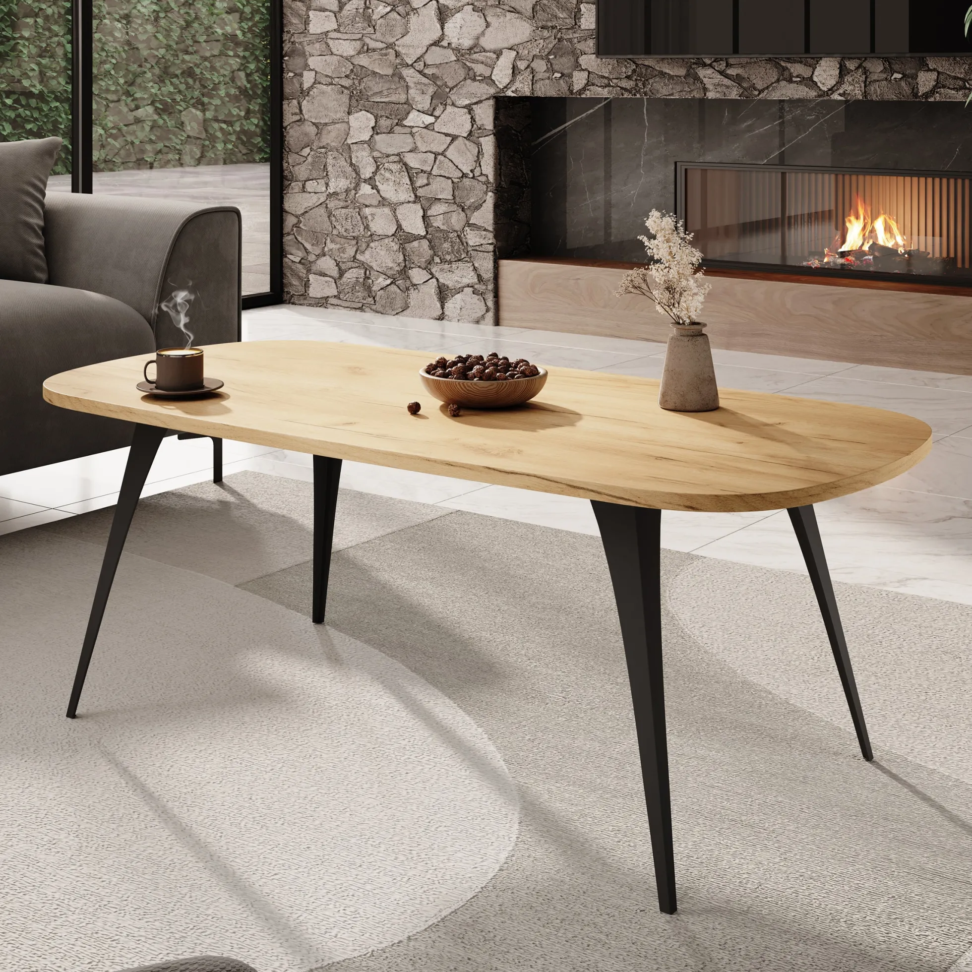 Flix - Salontafel - Eiken - 120x60x45 cm