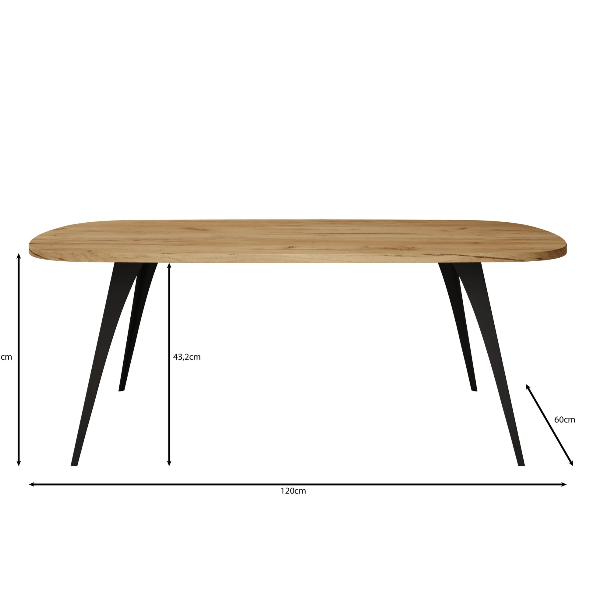 Flix - Salontafel - Eiken - 120x60x45 cm