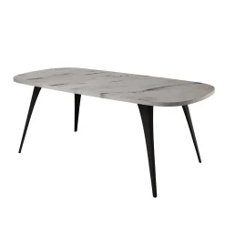 Flix - Salontafel - Wit marmerlook - 120x60x45 cm