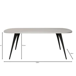 Flix - Salontafel - Zwart - 120x60x45 cm