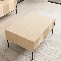 Fontello - Salontafel met opbergruimte - Eikenpatroon - 100x70x51 cm