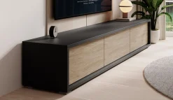 Fortunato - TV-Meubel - Antraciet/eiken - 180 cm