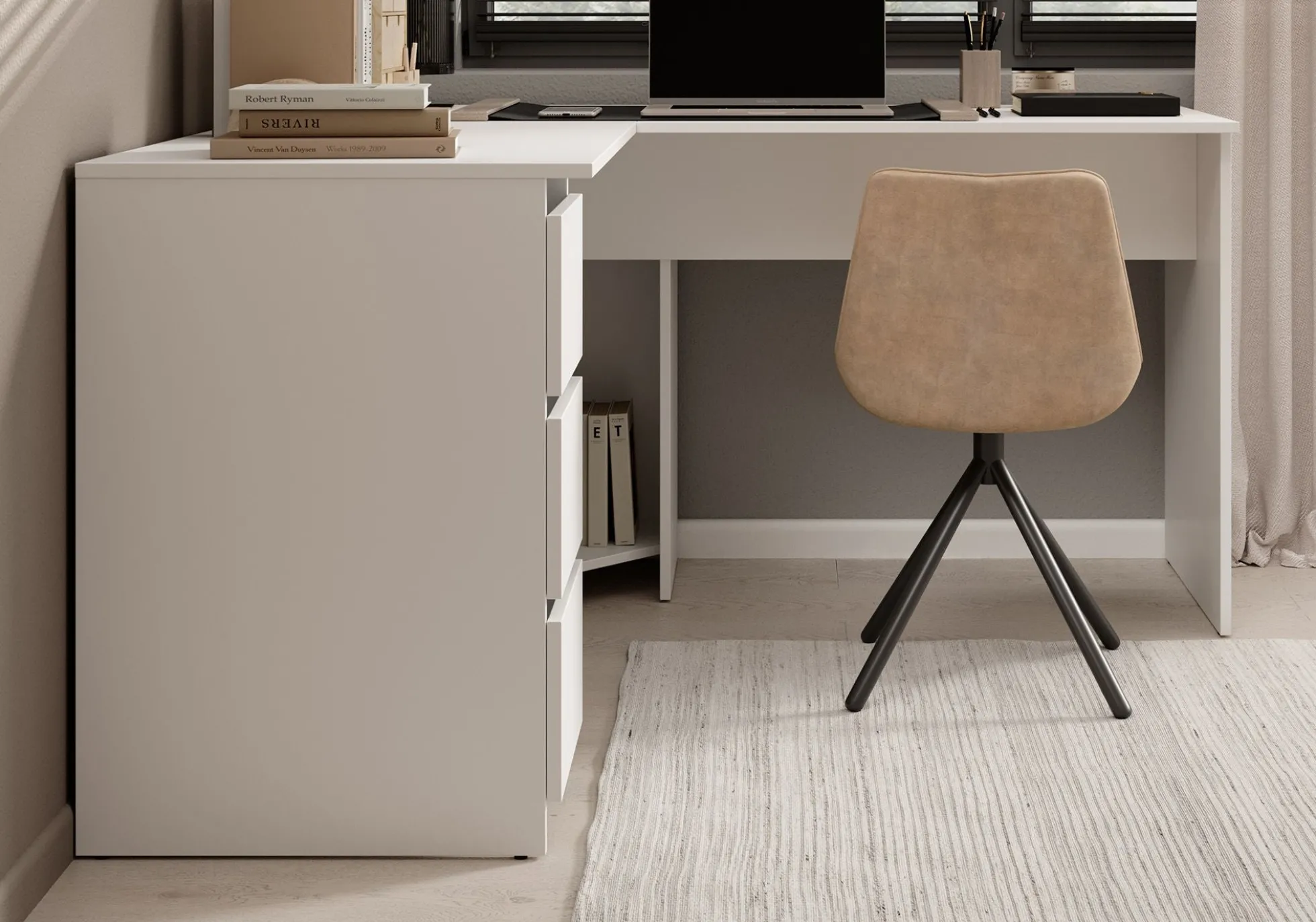 Fuenta - Bureau - Wit - 142x142 cm