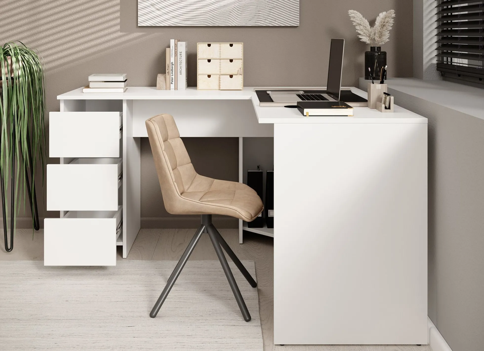 Fuenta - Bureau - Wit - 142x142 cm