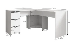 Fuenta - Bureau - Wit - 142x142 cm