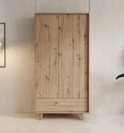 Fuzeta - Kledingkast 2-deurs - Eiken - 92x40x180 cm