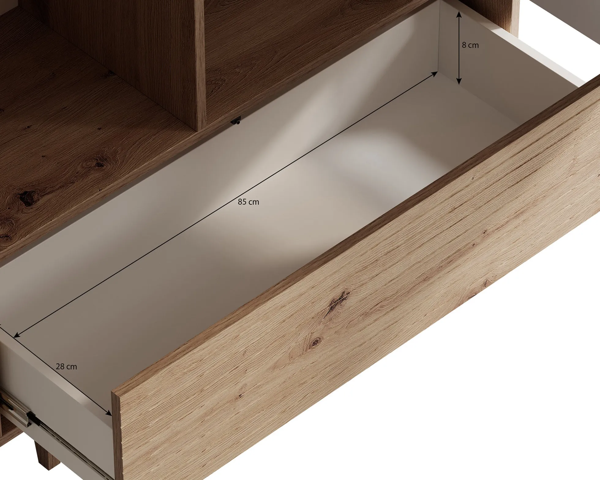 Fuzeta - Kledingkast 2-deurs - Eiken - 92x40x180 cm