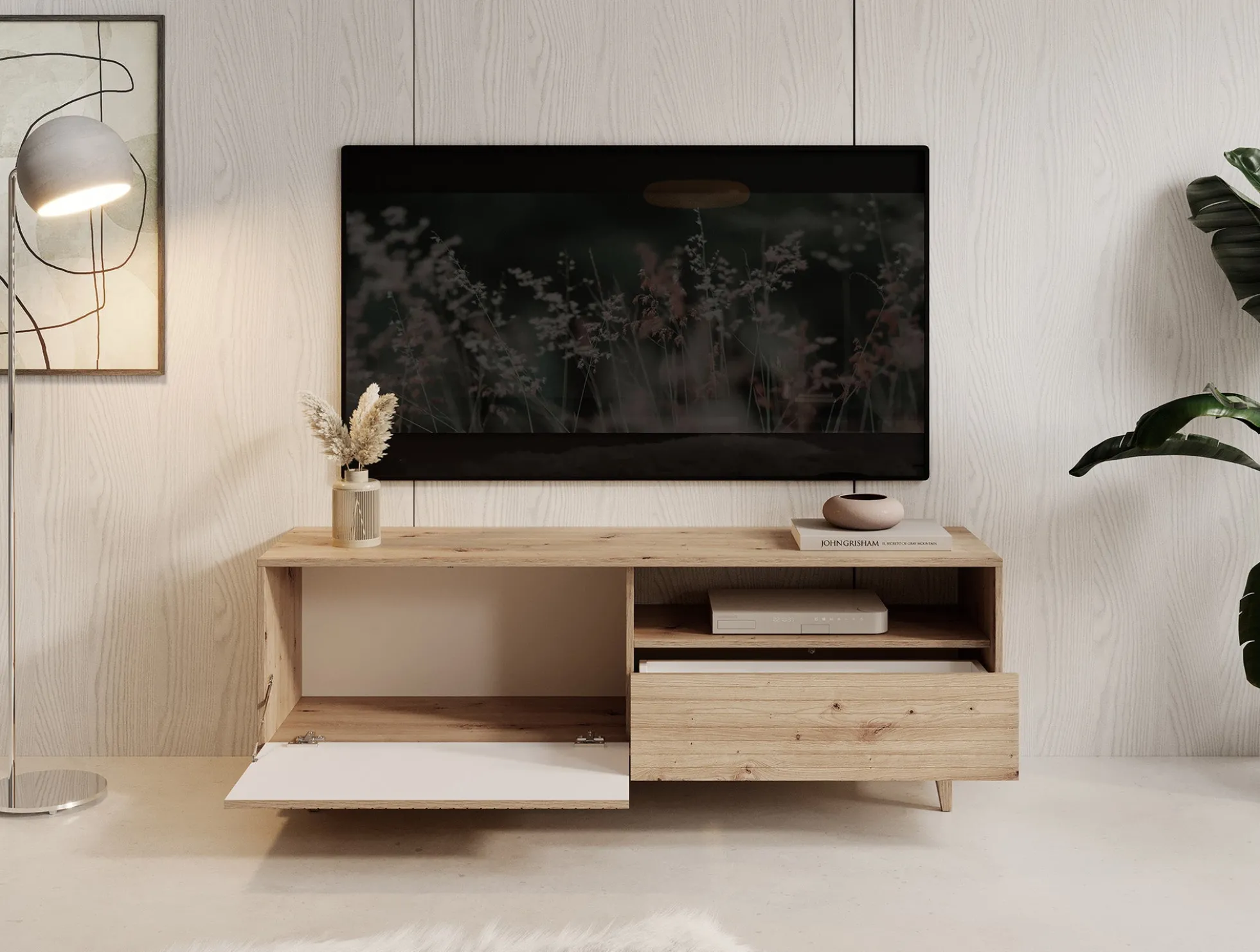 Fuzeta - TV-Meubel - Eiken - 152 cm