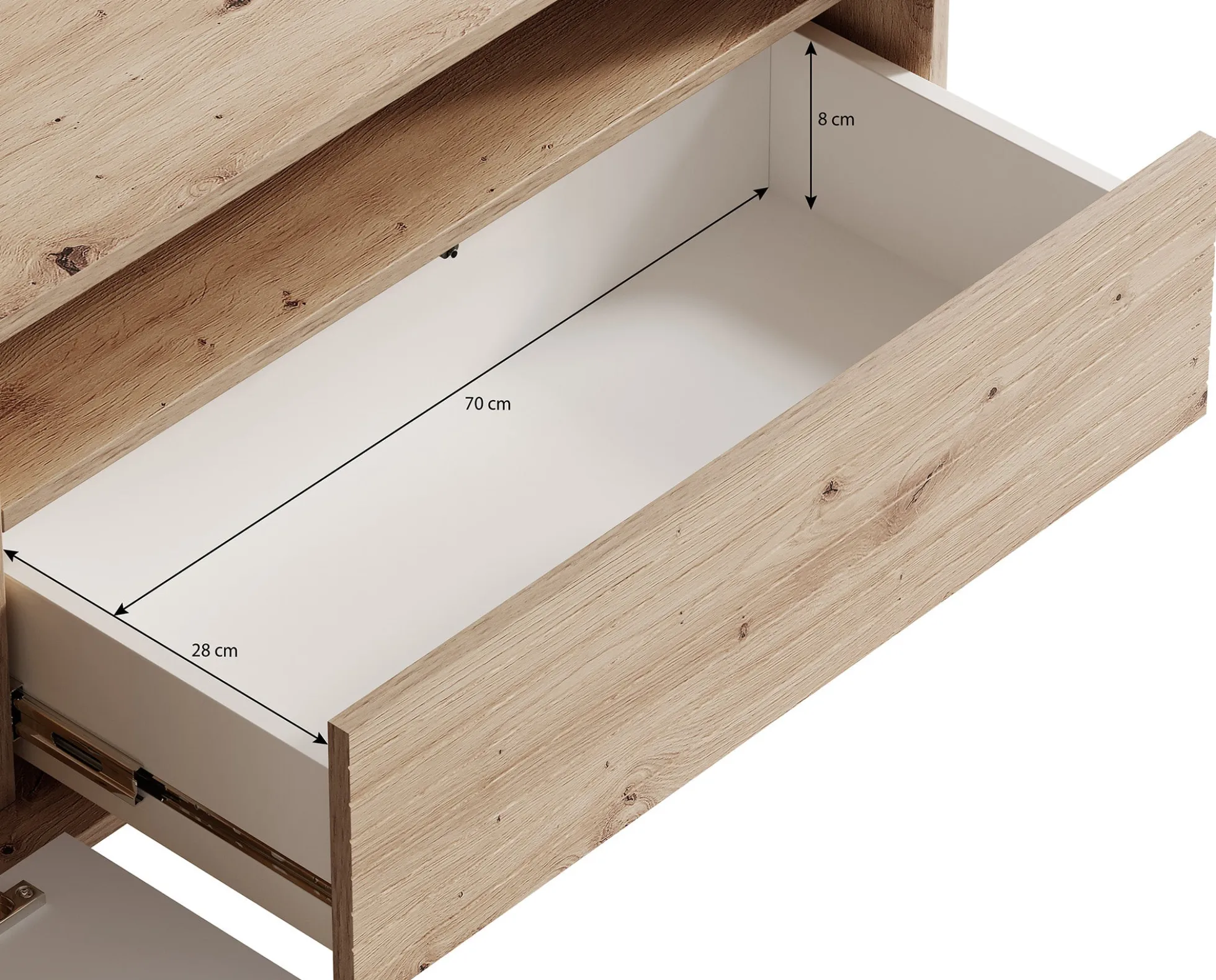 Fuzeta - TV-Meubel - Eiken - 152 cm