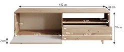 Fuzeta - TV-Meubel - Eiken - 152 cm