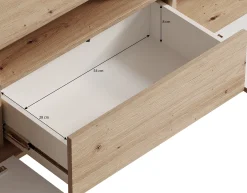 Fuzeta - TV-Meubel - Eiken - 180 cm