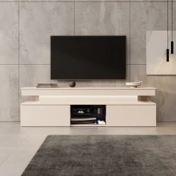 Galan - TV-Meubel met LED - Beige - 190x39x54 cm